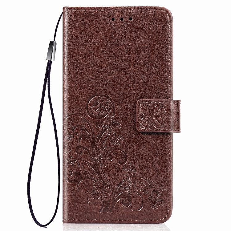 For Huawei Mate 30 Pro Four-leaf Clasp Embossed Buckle Mobile Phone Protection Leather Case with Lanyard & Card Slot & Wallet & Bracket Function