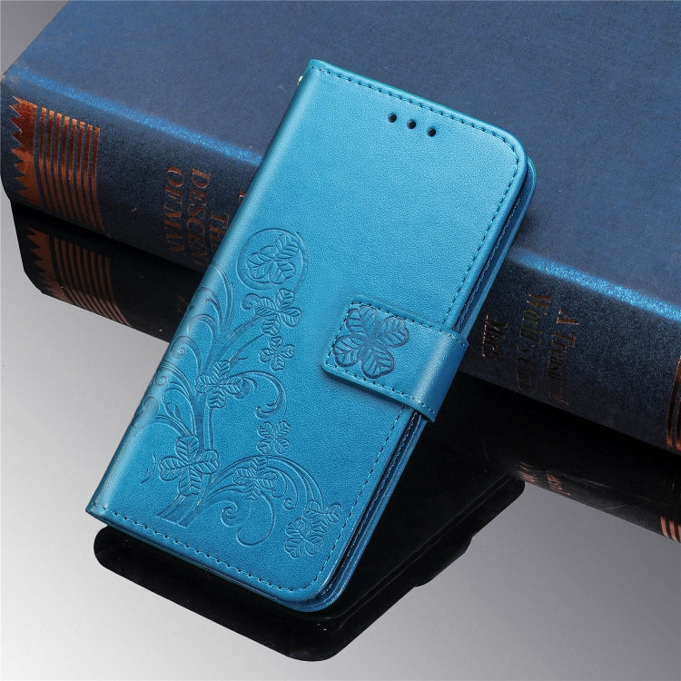 For Huawei Mate 30 Pro Four-leaf Clasp Embossed Buckle Mobile Phone Protection Leather Case with Lanyard & Card Slot & Wallet & Bracket Function