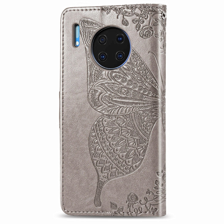 For Huawei Mate 30 Pro Butterfly Love Flower Embossed Horizontal Flip Leather Case with Bracket / Card Slot / Wallet / Lanyard