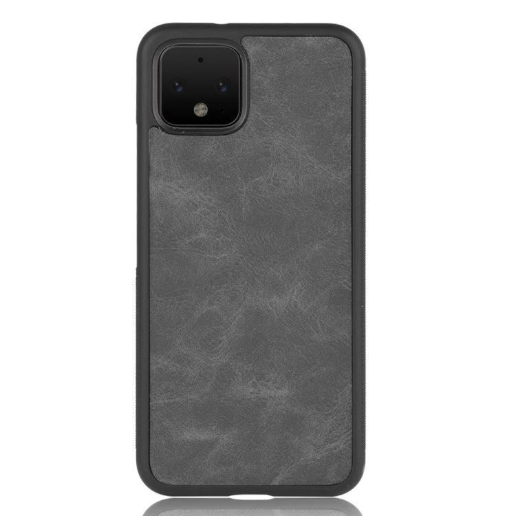 For Google Pixel 4 Shockproof Sheep Skin PC + PU + TPU Case(Light black)