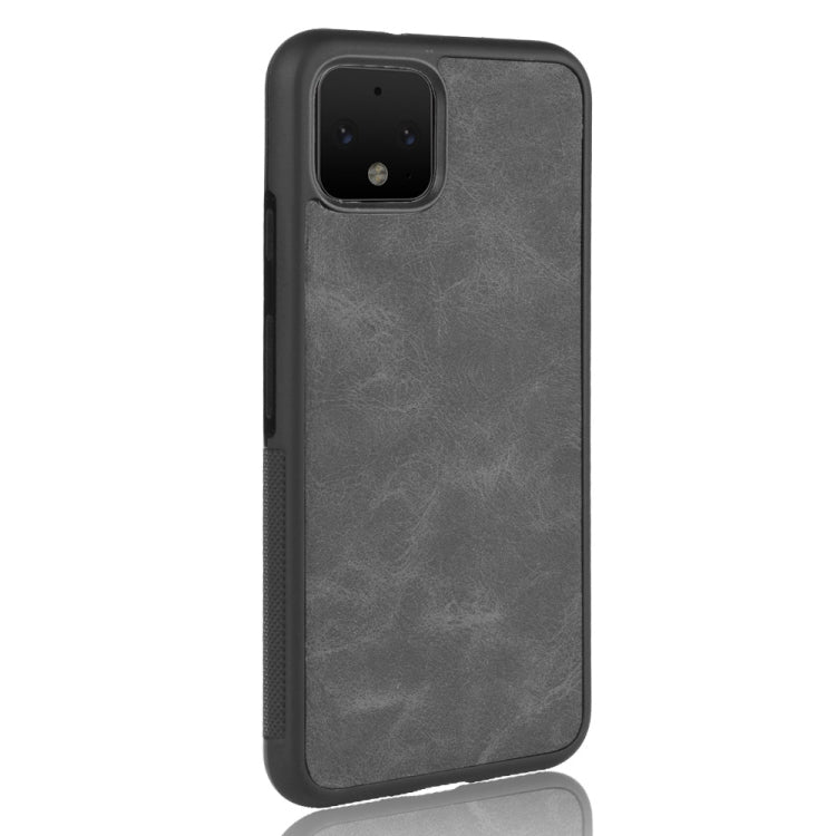 For Google Pixel 4 Shockproof Sheep Skin PC + PU + TPU Case(Light black)