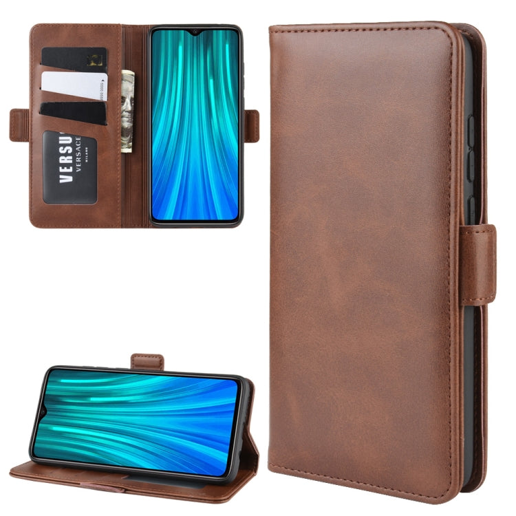For Xiaomi Redmi Note 8 Pro Dual-side Magnetic Buckle Horizontal Flip Leather Case with Holder & Card Slots & Wallet & Photo Frame