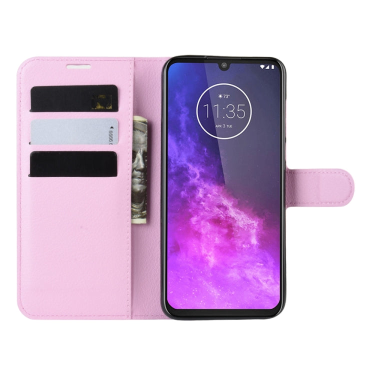 For Motorola One Zoom Litchi Texture Horizontal Flip Leather Case with Wallet & Holder & Card Slots