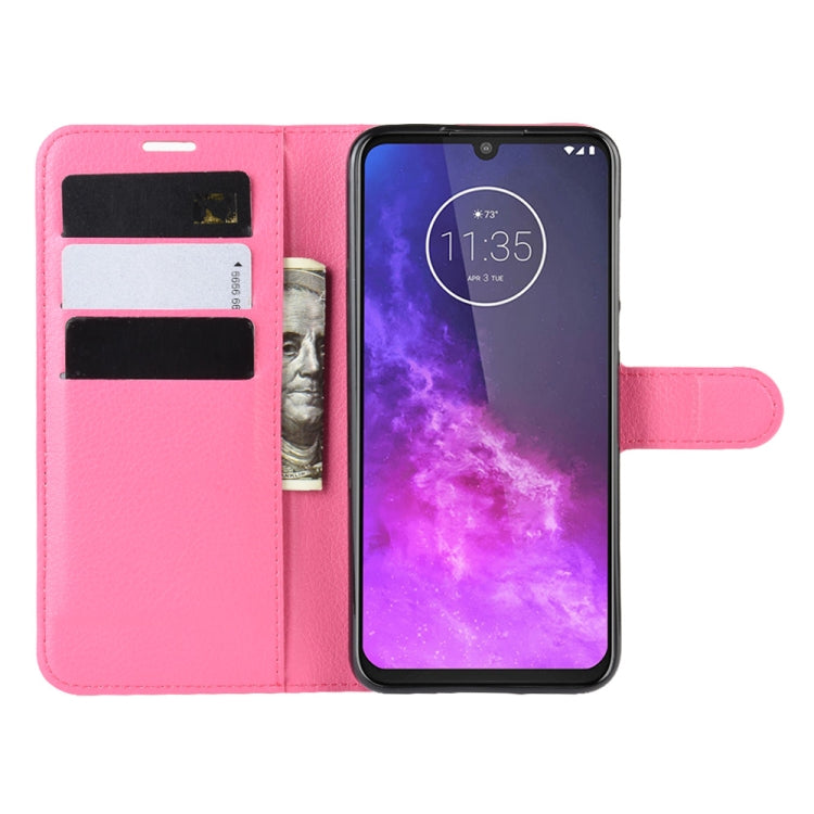 For Motorola One Zoom Litchi Texture Horizontal Flip Leather Case with Wallet & Holder & Card Slots