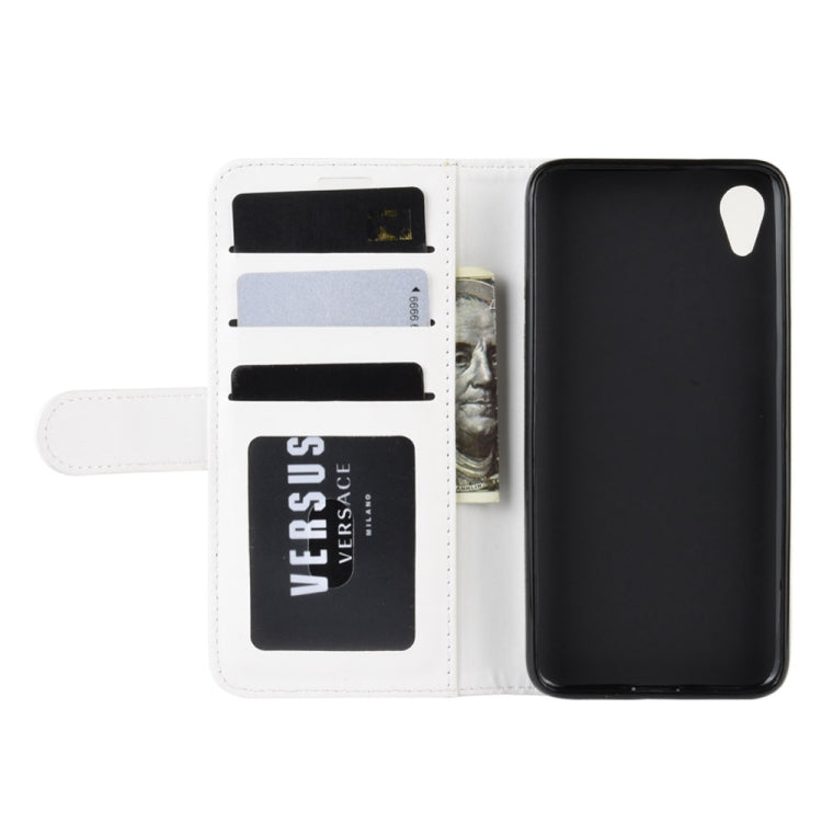 For Motorola Moto E6 R64 Texture Single Fold Horizontal Flip Leather Case with Holder & Card Slots & Wallet