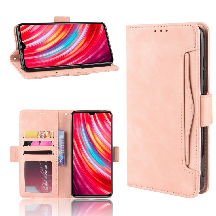 For Xiaomi Redmi Note 8 Pro Wallet Style Skin Feel Calf Pattern Leather Case ,with Separate Card Slot