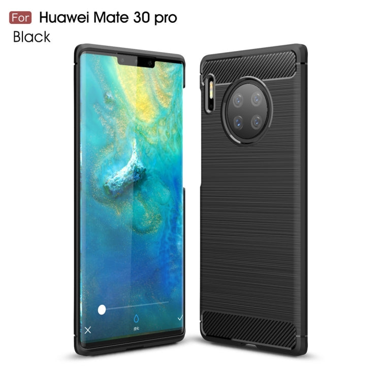 For Huawei Mate30 Pro Brushed Texture Carbon Fiber TPU Case