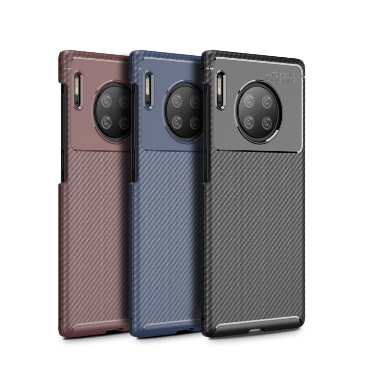 For Huawei Mate 30 Pro Beetle Series Carbon Fiber Texture Shockproof TPU Case(Black)