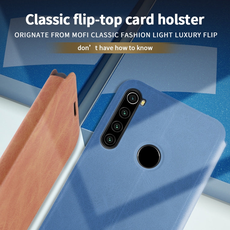 For Xiaomi RedMi Note 8 MOFI Crazy Horse Texture Horizontal Flip Protective Leather Case