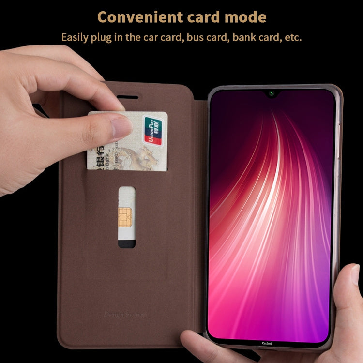 For Xiaomi RedMi Note 8 MOFI Crazy Horse Texture Horizontal Flip Protective Leather Case