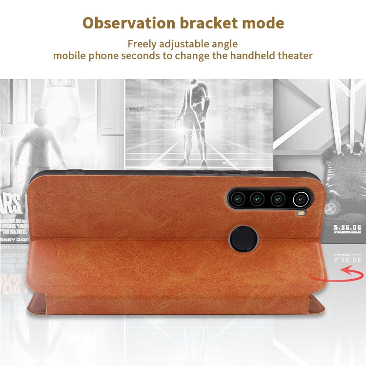 For Xiaomi RedMi Note 8 MOFI Crazy Horse Texture Horizontal Flip Protective Leather Case
