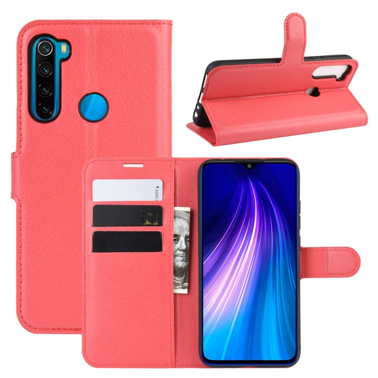 For Xiaomi Redmi Note 8 Litchi Texture Horizontal Flip Leather Case with Wallet & Holder & Card Slots