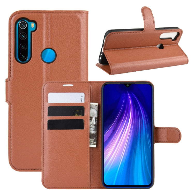 For Xiaomi Redmi Note 8 Litchi Texture Horizontal Flip Leather Case with Wallet & Holder & Card Slots