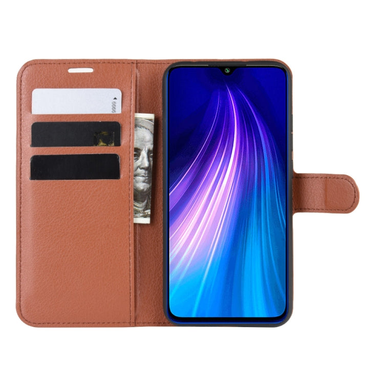 For Xiaomi Redmi Note 8 Litchi Texture Horizontal Flip Leather Case with Wallet & Holder & Card Slots