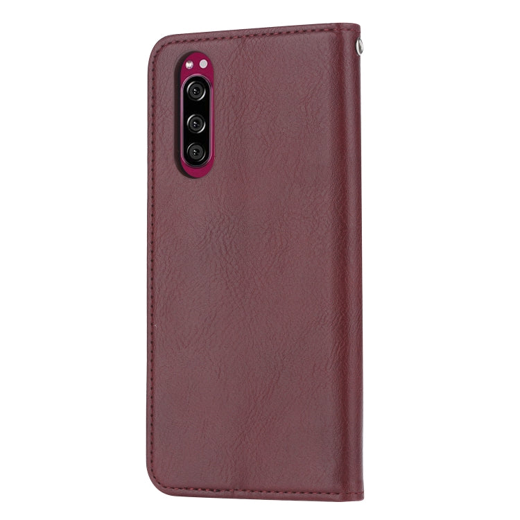 For Sony Xperia 5 Knead Skin Texture Horizontal Flip Leather Case with Photo Frame & Holder & Card Slots & Wallet