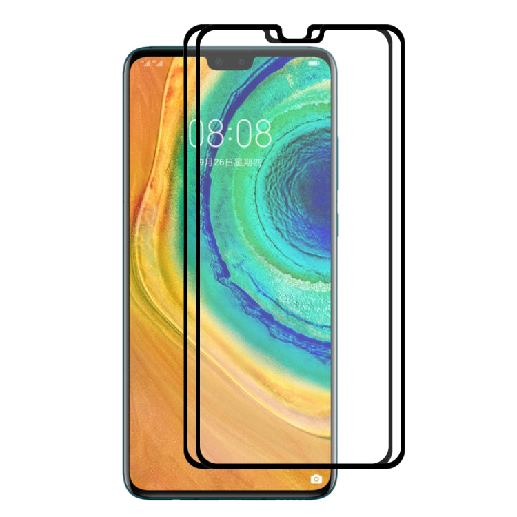 For Huawei Mate 30 2 PCS ENKAY Hat-prince Full Glue 0.26mm 9H 2.5D Tempered Glass Full Coverage Film