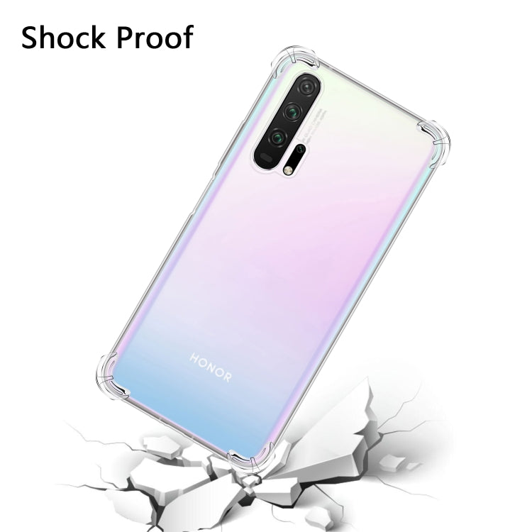 For Huawei Honor 20 Four-Corner Anti-Drop Ultra-Thin Transparent TPU Phone Case(Transparent)