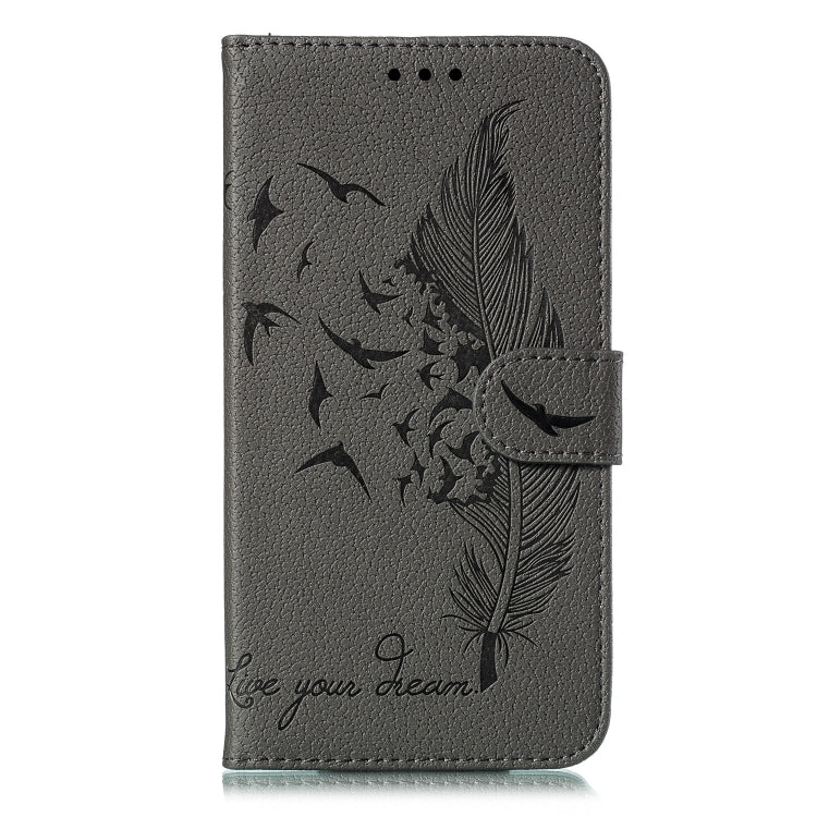 Feather Pattern Litchi Texture Horizontal Flip Leather Case with Wallet & Holder & Card Slots For Huawei Mate 30