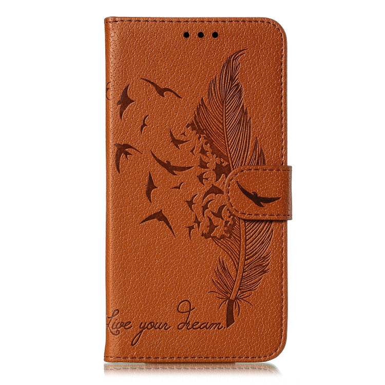 Feather Pattern Litchi Texture Horizontal Flip Leather Case with Wallet & Holder & Card Slots For Huawei Mate 30