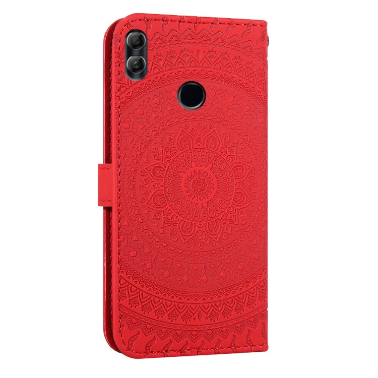 For Huawei Honor 10 Lite Pressed Printing Pattern Horizontal Flip PU Leather Case with Holder & Card Slots & Wallet & & Lanyard