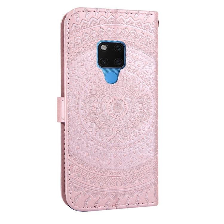 For Huawei Mate 20 Pressed Printing Pattern Horizontal Flip PU Leather Case with Holder & Card Slots & Wallet & & Lanyard