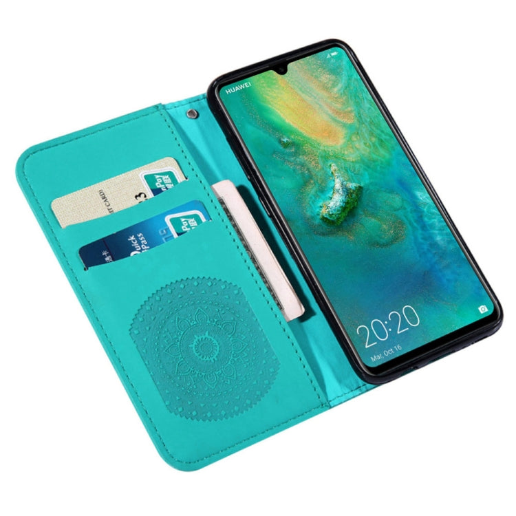 For Huawei Mate 20 Pressed Printing Pattern Horizontal Flip PU Leather Case with Holder & Card Slots & Wallet & & Lanyard