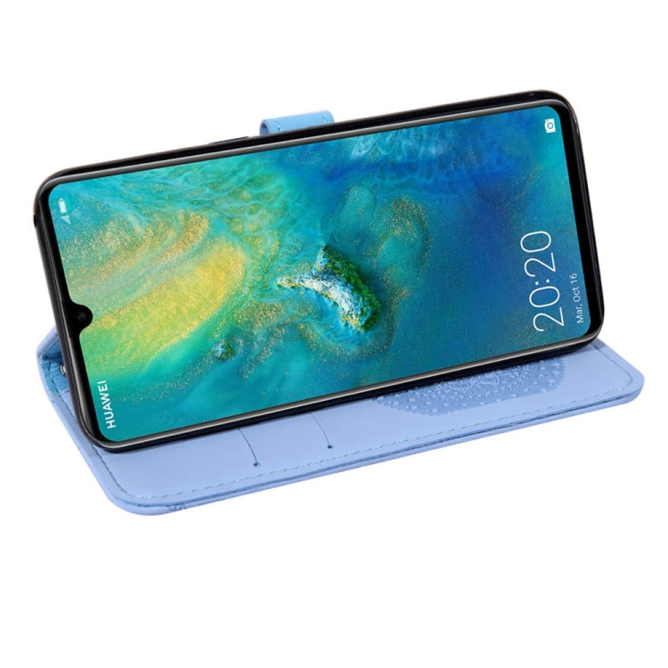 For Huawei Mate 20 Pressed Printing Pattern Horizontal Flip PU Leather Case with Holder & Card Slots & Wallet & & Lanyard