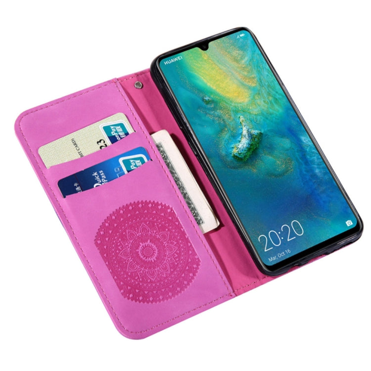 For Huawei Mate 20 Pressed Printing Pattern Horizontal Flip PU Leather Case with Holder & Card Slots & Wallet & & Lanyard
