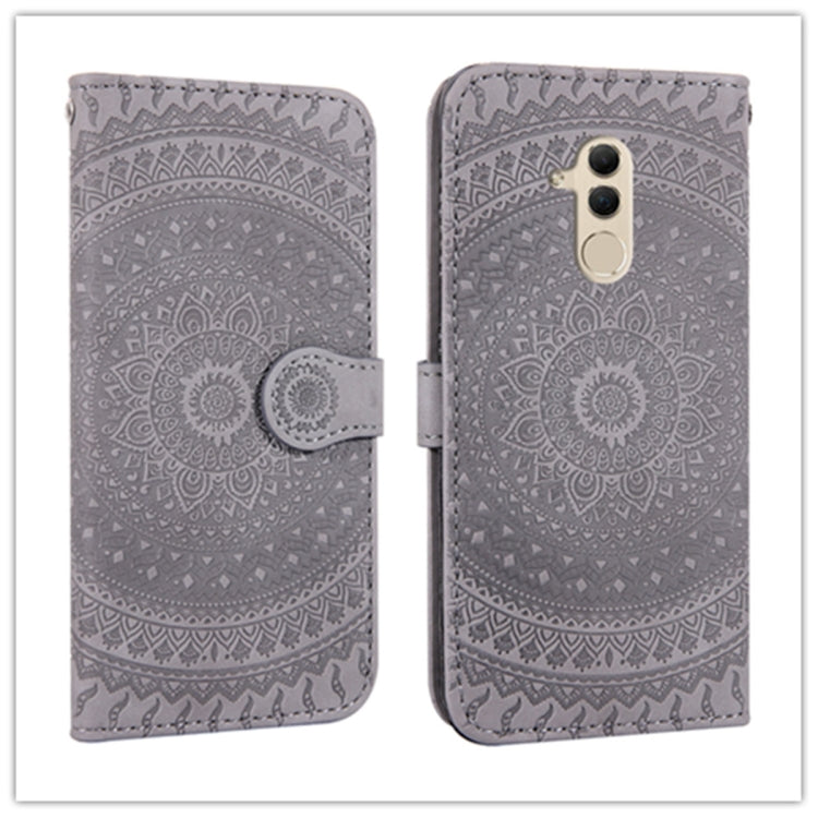 For Huawei Mate 20 Lite Pressed Printing Pattern Horizontal Flip PU Leather Case with Holder & Card Slots & Wallet & & Lanyard