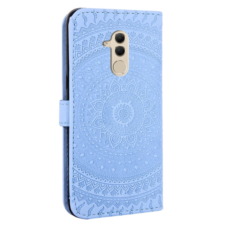 For Huawei Mate 20 Lite Pressed Printing Pattern Horizontal Flip PU Leather Case with Holder & Card Slots & Wallet & & Lanyard