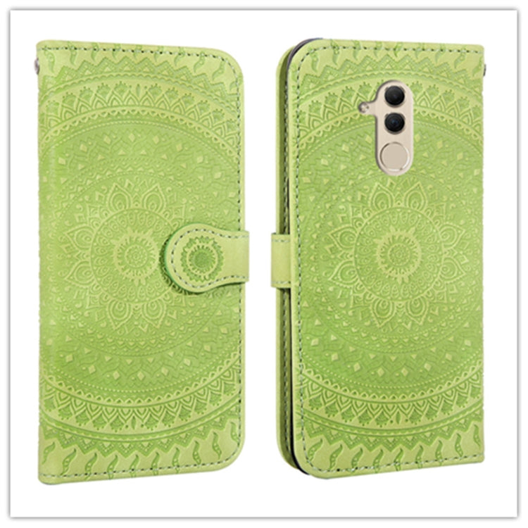For Huawei Mate 20 Lite Pressed Printing Pattern Horizontal Flip PU Leather Case with Holder & Card Slots & Wallet & & Lanyard