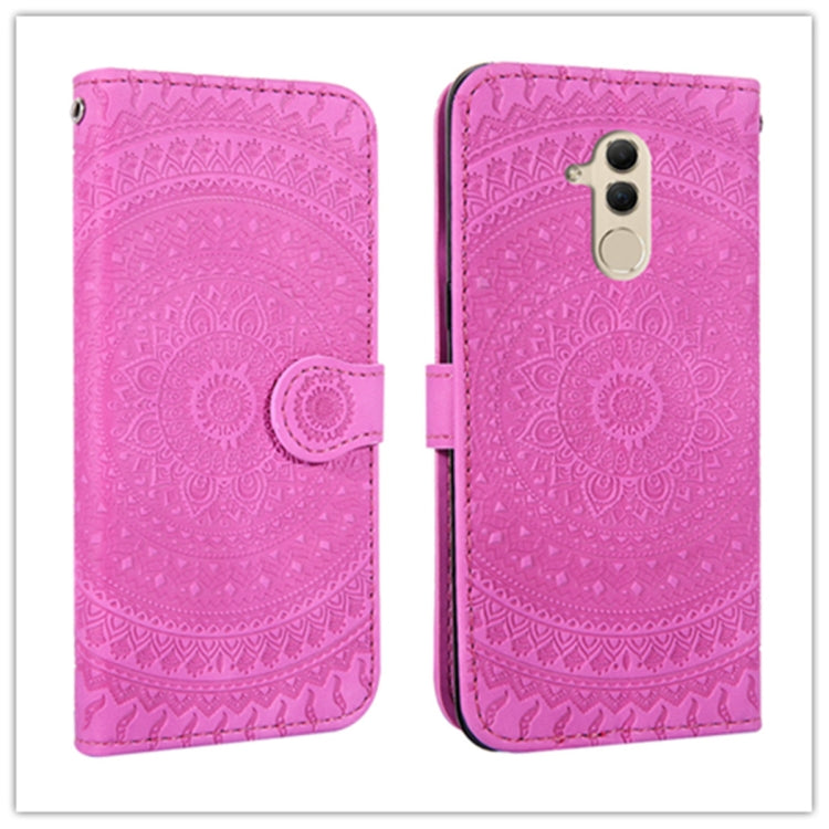 For Huawei Mate 20 Lite Pressed Printing Pattern Horizontal Flip PU Leather Case with Holder & Card Slots & Wallet & & Lanyard