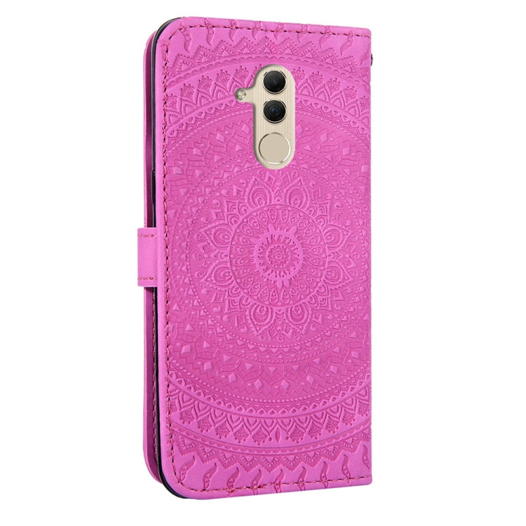 For Huawei Mate 20 Lite Pressed Printing Pattern Horizontal Flip PU Leather Case with Holder & Card Slots & Wallet & & Lanyard