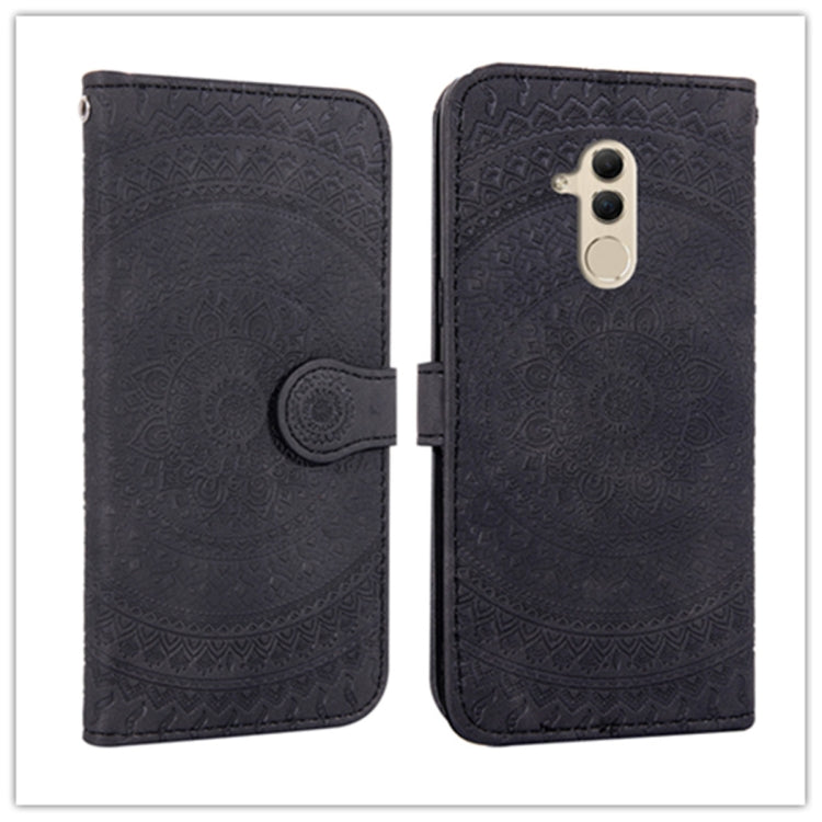 For Huawei Mate 20 Lite Pressed Printing Pattern Horizontal Flip PU Leather Case with Holder & Card Slots & Wallet & & Lanyard