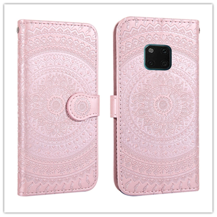 For Huawei Mate 20 Pro Pressed Printing Pattern Horizontal Flip PU Leather Case with Holder & Card Slots & Wallet & & Lanyard