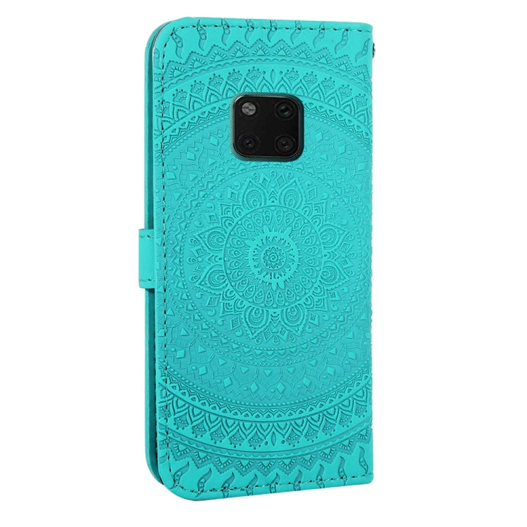 For Huawei Mate 20 Pro Pressed Printing Pattern Horizontal Flip PU Leather Case with Holder & Card Slots & Wallet & & Lanyard