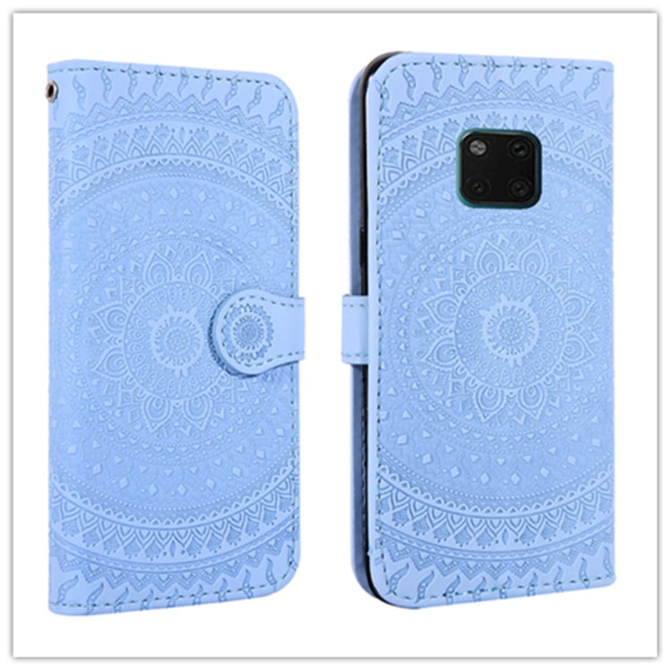 For Huawei Mate 20 Pro Pressed Printing Pattern Horizontal Flip PU Leather Case with Holder & Card Slots & Wallet & & Lanyard