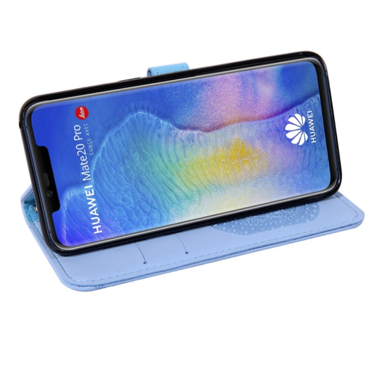 For Huawei Mate 20 Pro Pressed Printing Pattern Horizontal Flip PU Leather Case with Holder & Card Slots & Wallet & & Lanyard