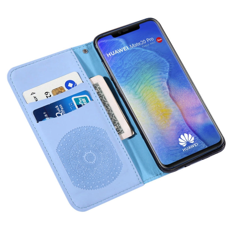 For Huawei Mate 20 Pro Pressed Printing Pattern Horizontal Flip PU Leather Case with Holder & Card Slots & Wallet & & Lanyard