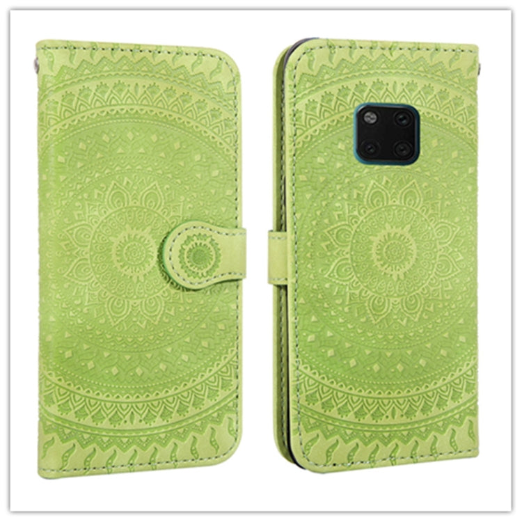 For Huawei Mate 20 Pro Pressed Printing Pattern Horizontal Flip PU Leather Case with Holder & Card Slots & Wallet & & Lanyard