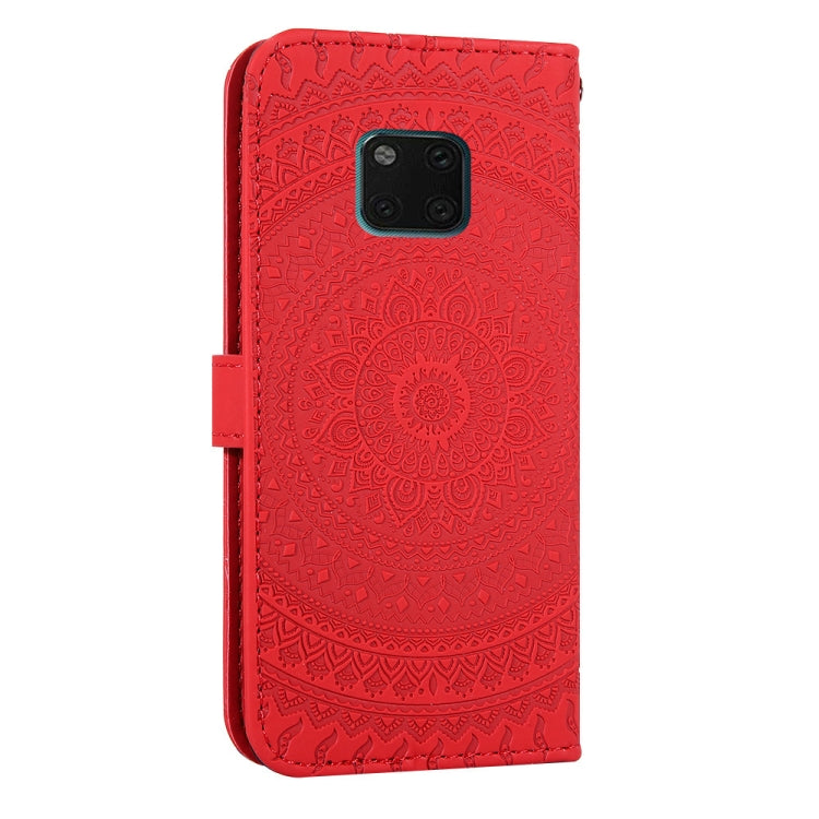 For Huawei Mate 20 Pro Pressed Printing Pattern Horizontal Flip PU Leather Case with Holder & Card Slots & Wallet & & Lanyard