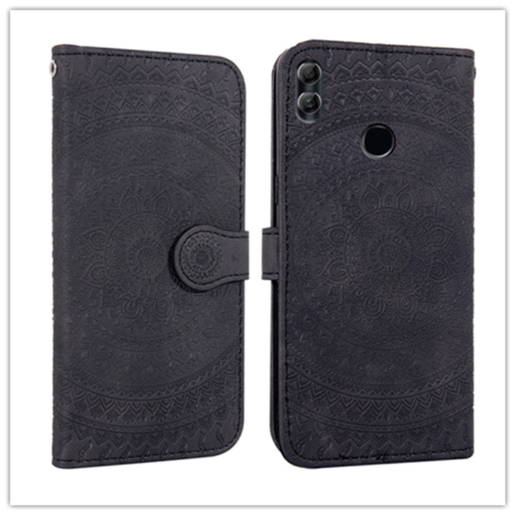 For Huawei Mate 20 Pro Pressed Printing Pattern Horizontal Flip PU Leather Case with Holder & Card Slots & Wallet & & Lanyard