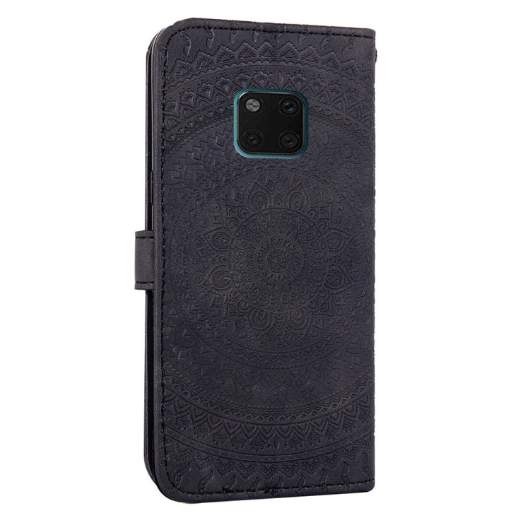 For Huawei Mate 20 Pro Pressed Printing Pattern Horizontal Flip PU Leather Case with Holder & Card Slots & Wallet & & Lanyard