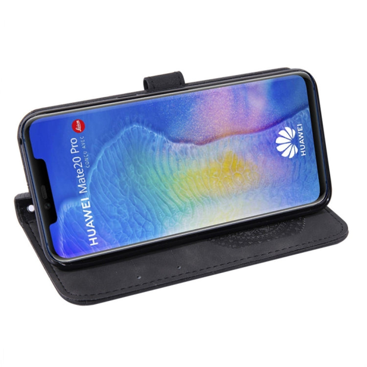 For Huawei Mate 20 Pro Pressed Printing Pattern Horizontal Flip PU Leather Case with Holder & Card Slots & Wallet & & Lanyard