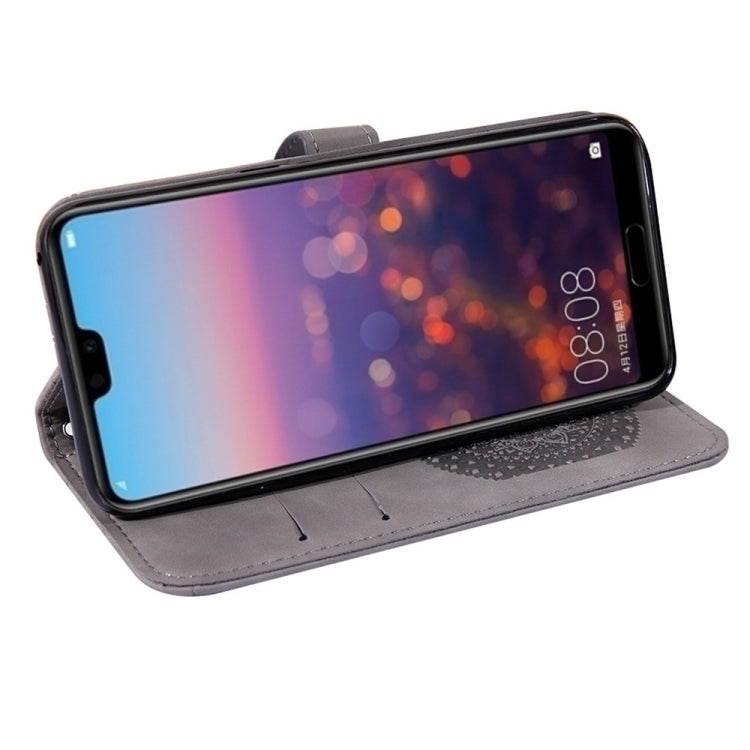For Huawei P20 Pressed Printing Pattern Horizontal Flip PU Leather Case with Holder & Card Slots & Wallet & & Lanyard
