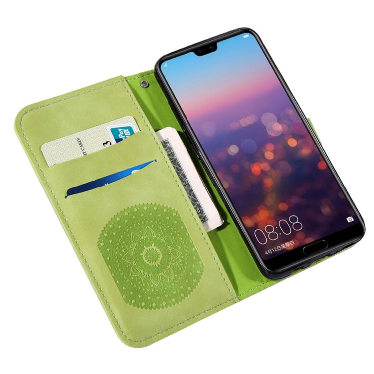 For Huawei P20 Pressed Printing Pattern Horizontal Flip PU Leather Case with Holder & Card Slots & Wallet & & Lanyard