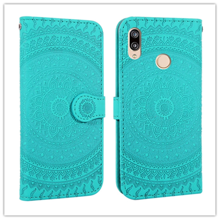 For Huawei P20 Lite Pressed Printing Pattern Horizontal Flip PU Leather Case with Holder & Card Slots & Wallet & & Lanyard