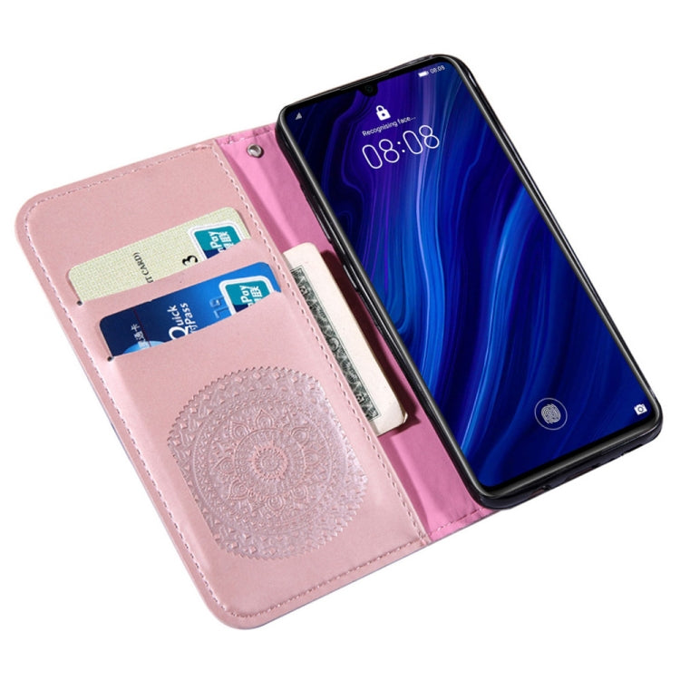 For Huawei P30 Pressed Printing Pattern Horizontal Flip PU Leather Case with Holder & Card Slots & Wallet & & Lanyard