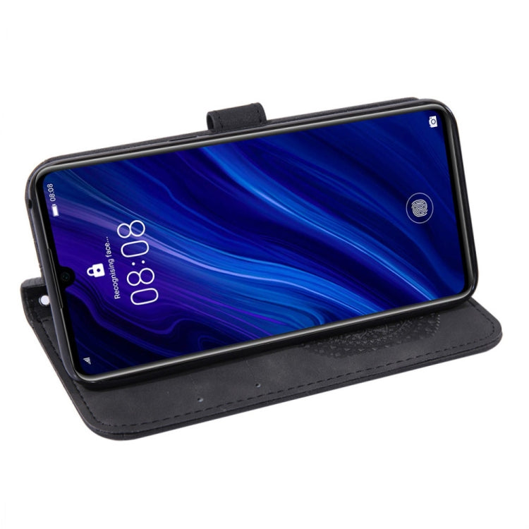For Huawei P30 Pressed Printing Pattern Horizontal Flip PU Leather Case with Holder & Card Slots & Wallet & & Lanyard