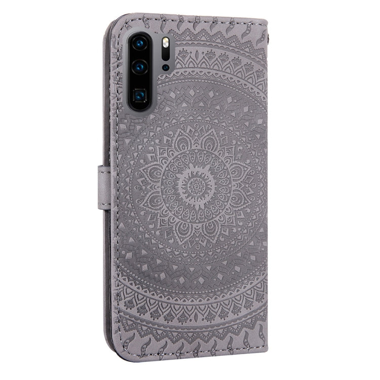 For Huawei P30 Pro Pressed Printing Pattern Horizontal Flip PU Leather Case with Holder & Card Slots & Wallet & & Lanyard